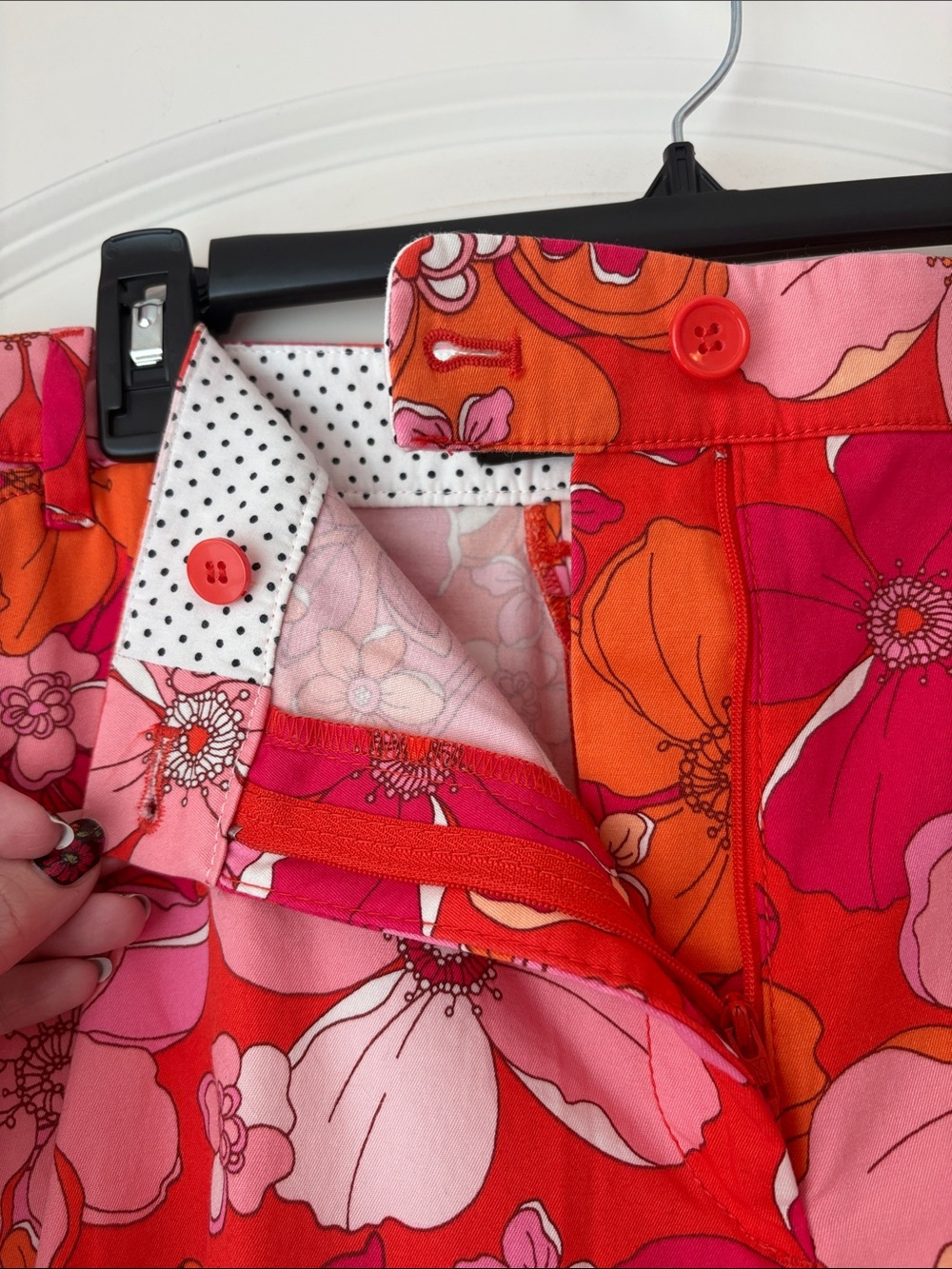 Talbots Pink & Orange Floral Perfect Crop Pant - Picture 8 of 11